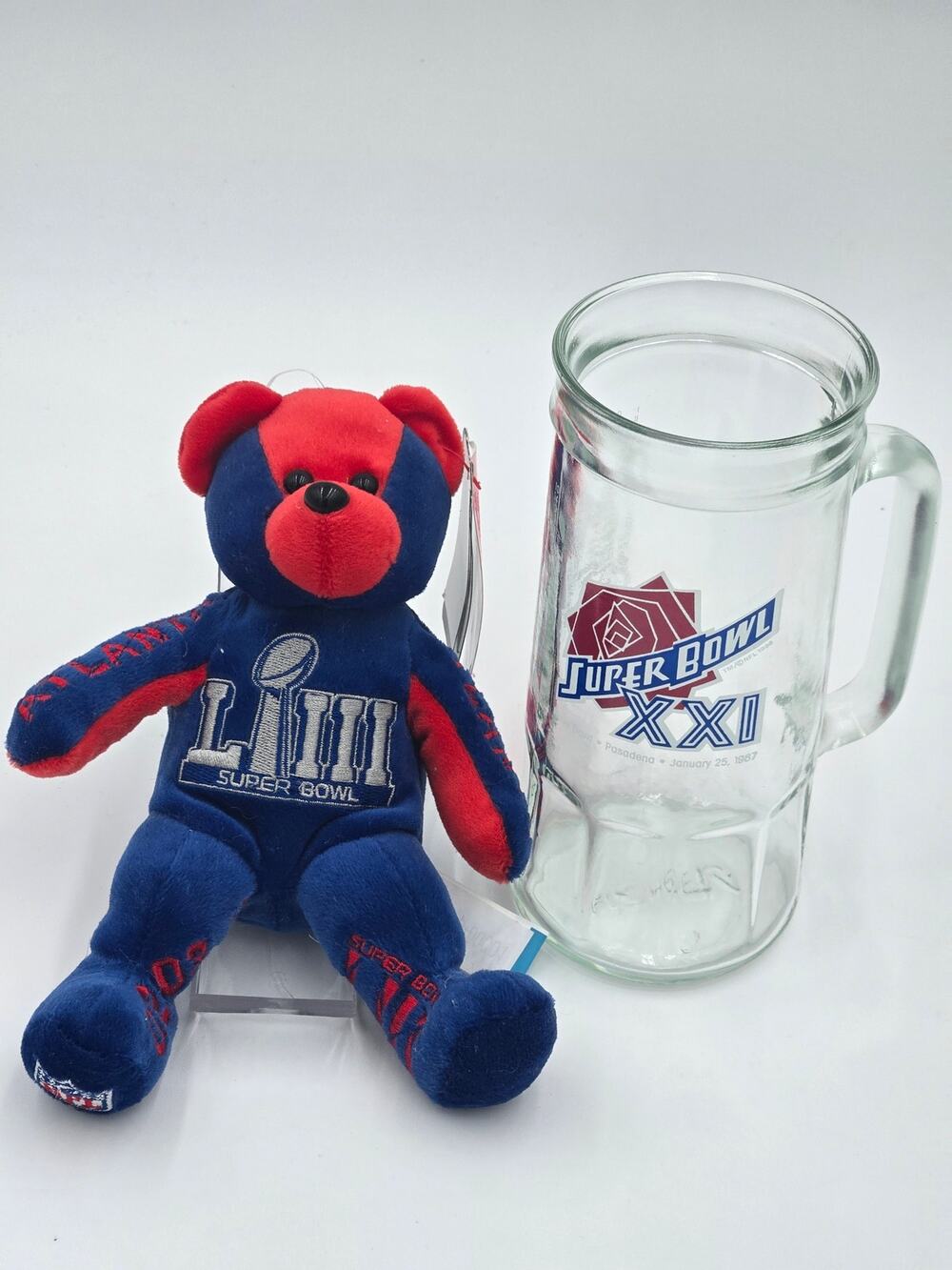 Super Bowl Bundle Super Bowl XXI 1986 Stein & FOCO Atlanta LIII Bear NWT